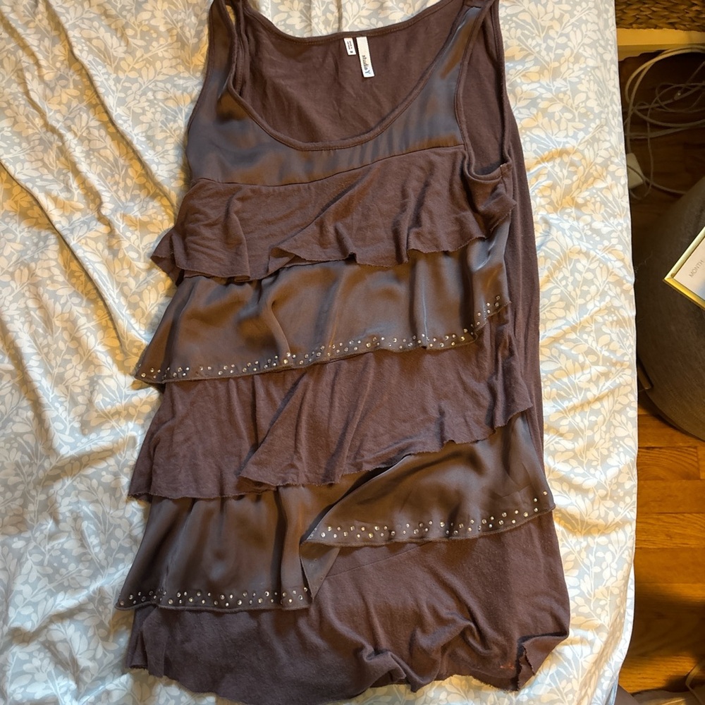 Studio Y Brown Layered Tank Top